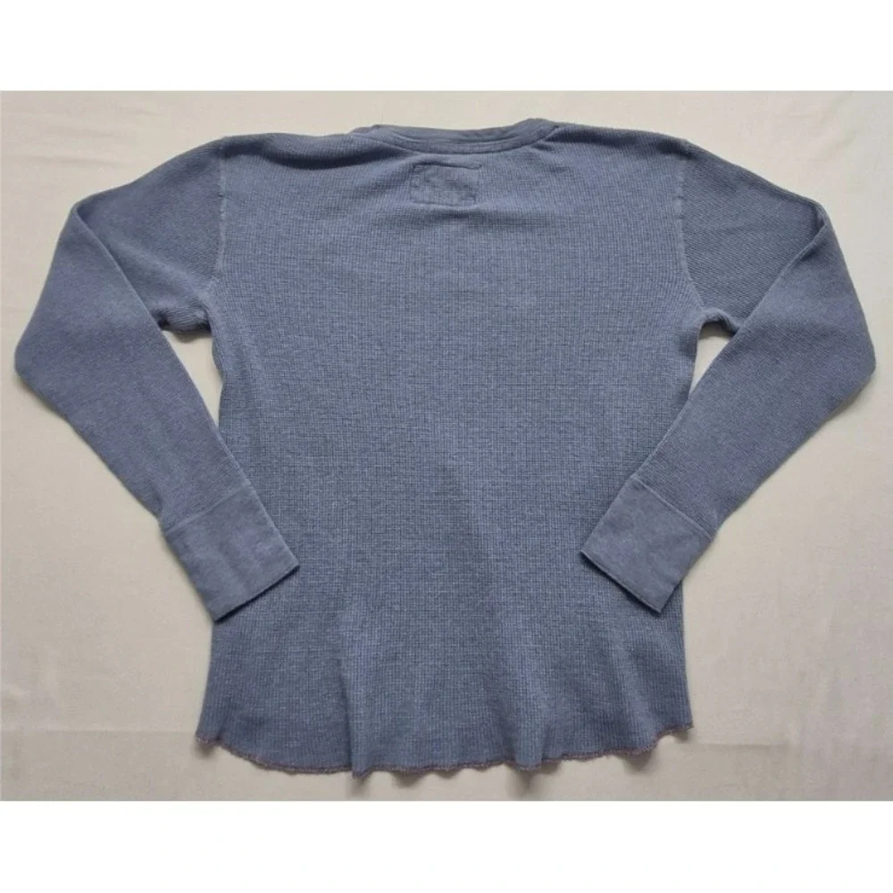 American‎ Eagle men's blue Thermal pullover long sleeve shirt sz. M Cotton